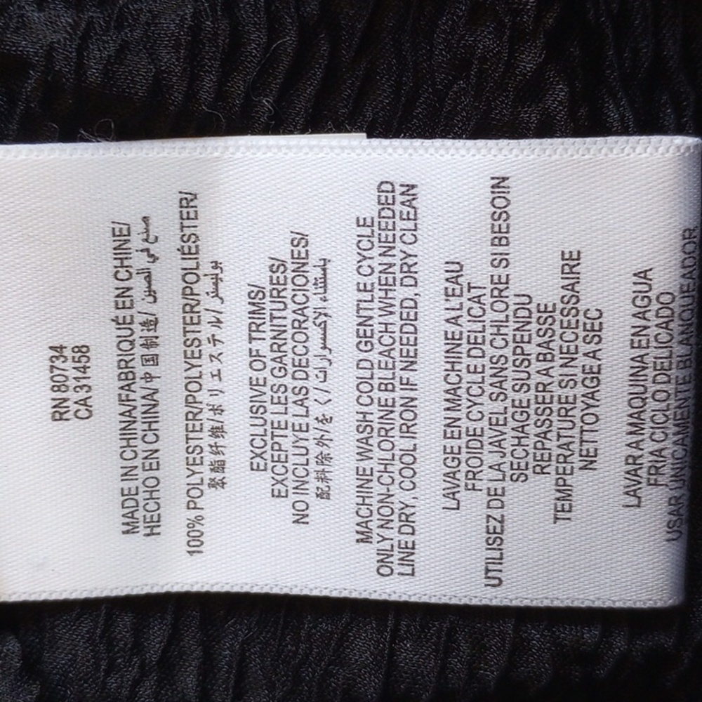 BCBG Textured Pull On Baggy Ankle Pants M Black Pockets - 50off3 - Picture 5 of 8